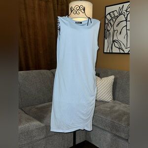 Light blue sleeveless T-shirt dress